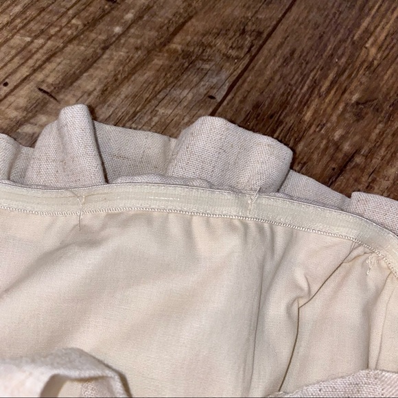 SOLD 💕NEW Saints + Secrets Strapless Linen Ruffle Cropped Jumpsuit - Picture 12 of 16